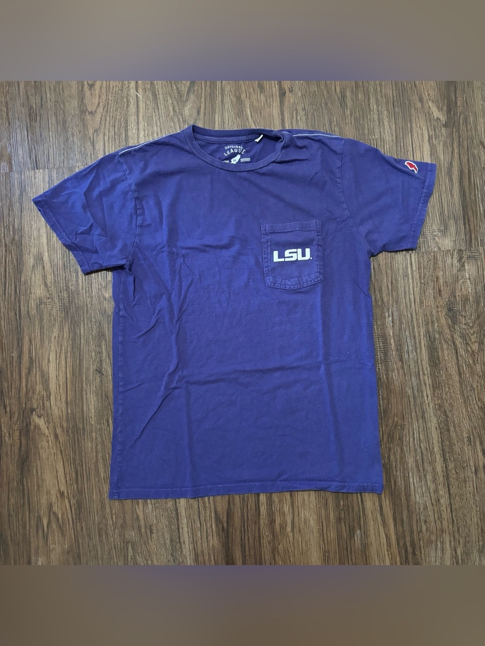 LSU Tigers Purple Pocket Tee Original League Collegiate Wear Size M